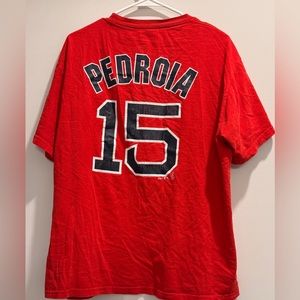 MENS REDSOX PEDROIA TEE SIZE L